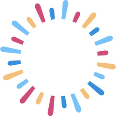 Colorful Fireworks Burst. Vector Icon