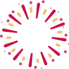 Colorful Fireworks Burst. Vector Icon