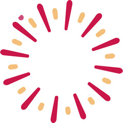 Colorful Fireworks Burst. Vector Icon