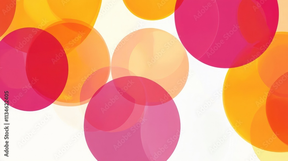 Poster colorful abstract circles with layered transparency and soft gradients for background design, art, o