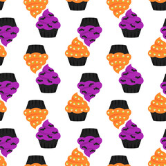 Cupcake Seamless Pattern
