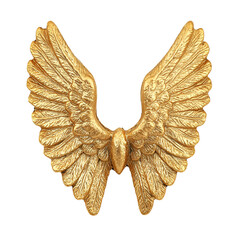 Golden Angel Wings Feathered Ornament Decoration