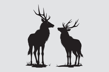 animal silhouettes vector illustration.