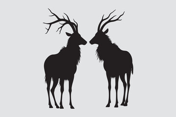 animal silhouettes vector illustration.