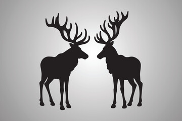 animal silhouettes vector illustration.