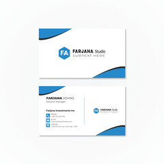 Professional creative clean modern business card template