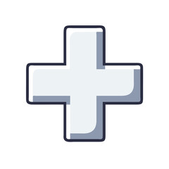 Obraz premium Medical Cross Icon for Healthcare