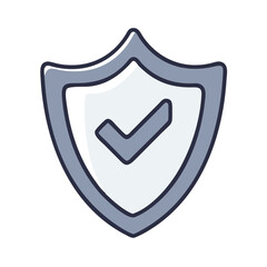 Shield with checkmark icon for security