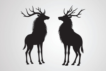 animal silhouettes vector illustration.