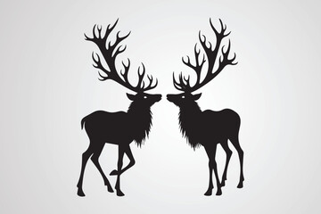 animal silhouettes vector illustration.