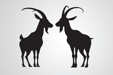 animal silhouettes vector illustration.