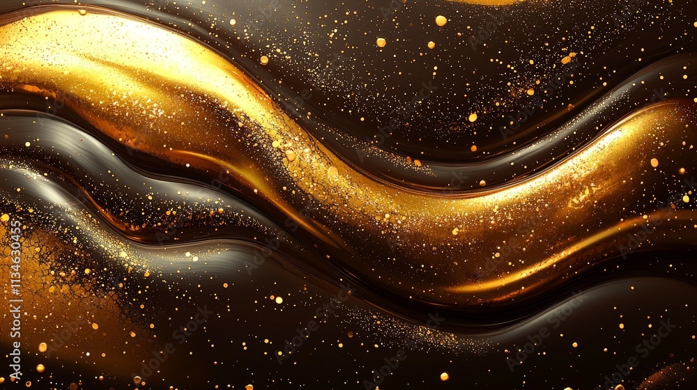 Poster rich mocha mousse splashes interact various brown tones create lively and artistic background. energ