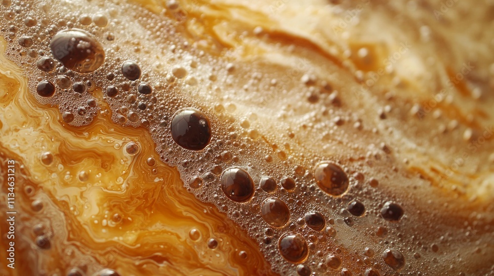 Poster swirls of mocha mousse paint create lively abstract background dynamic splashes and contrasting brow