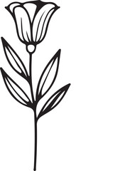 Silhouette vector of a rose, ideal for romantic themes, floral designs, and elegant branding. Editable EPS file for creative and versatile use.