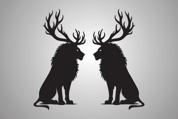 animal silhouettes vector illustration.