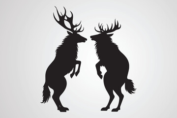 animal silhouettes vector illustration.