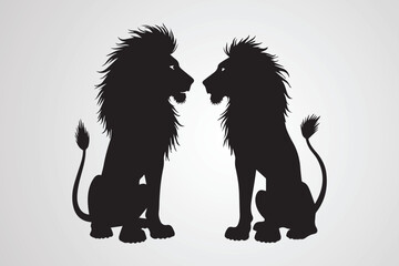 animal silhouettes vector illustration.