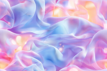 Fototapeta premium Flowing pastel fabric with glowing highlights in gradient tones