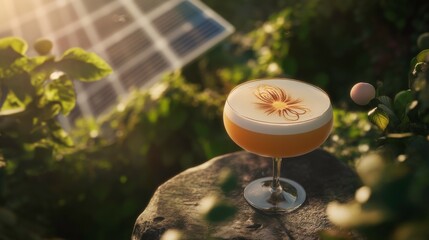 Egg White Sour Cocktail with Velvety Foam and Orange Peel Twist, Presented on Marble Tabletop in Soft Ambient Light Highlighting Its Creamy Texture and Golden Hue