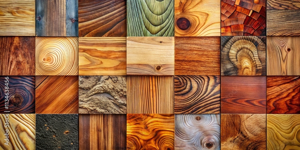 Poster aerial view of beautiful natural wood textures showcasing the intricate patterns and unique grains f