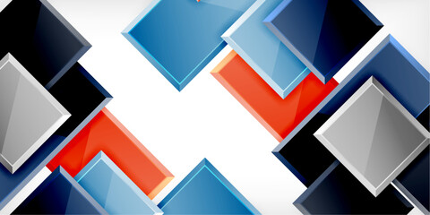 Colorful squares and rectangles. Vector Illustration For Wallpaper, Banner, Background, Card, Book Illustration, landing page