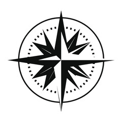Compass silhouette vector illustration