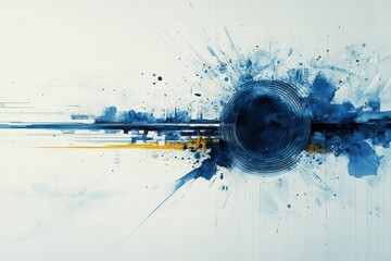 Abstract Blue Explosion