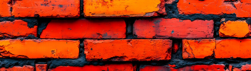 Fiery Brick Wall Texture