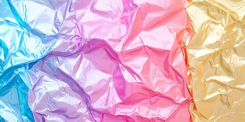 Pastel Crinkled Foil Abstract Background