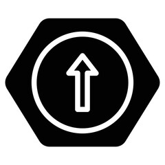 Arrow Curve Sign Glyph Icon