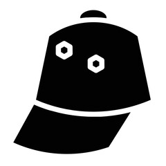 Baseball Cap Hat Glyph Icon