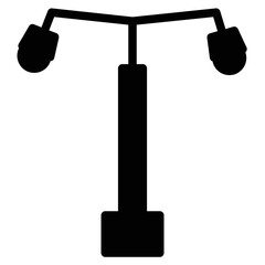 Light Street Building Glyph Icon