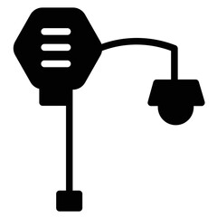 Light Street Building Glyph Icon