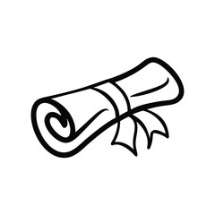 Certificate Doodle Hand-drawn Vector Icon