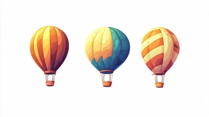 Colorful Cartoon Balloons Vector Illustration - Single Balloon Isolated