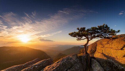 sunset in the mountains