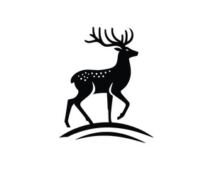 Reindeer logo design vector template