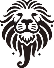 Obraz premium Lion head vector on white background