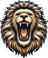 Fototapeta premium Lion head vector on white background