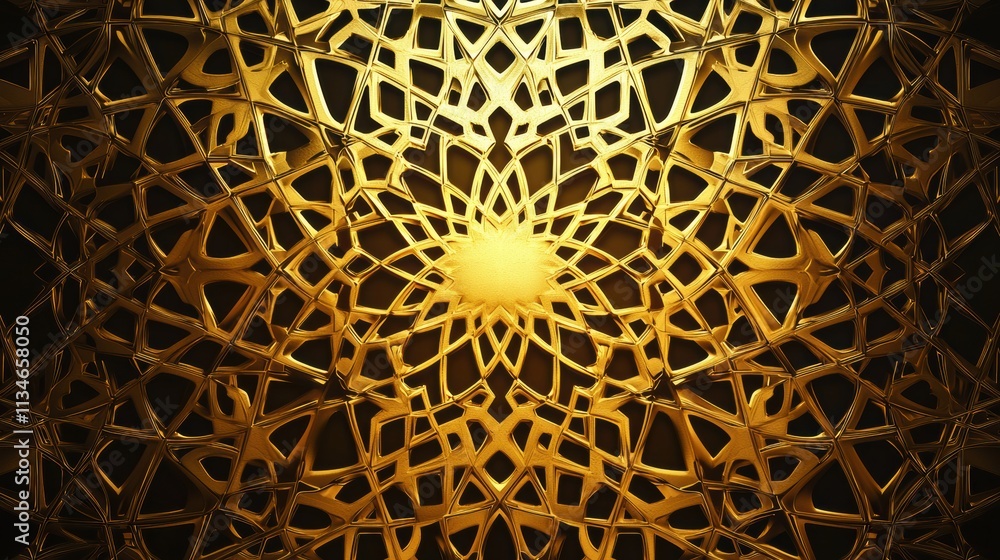 Aufkleber exploring modern design close-up on intricate geometric patterns in digital art environment