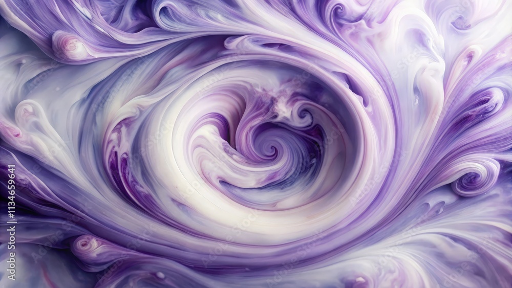 Aufkleber abstract swirls of lavender and white liquid creating a whirlwind of color
