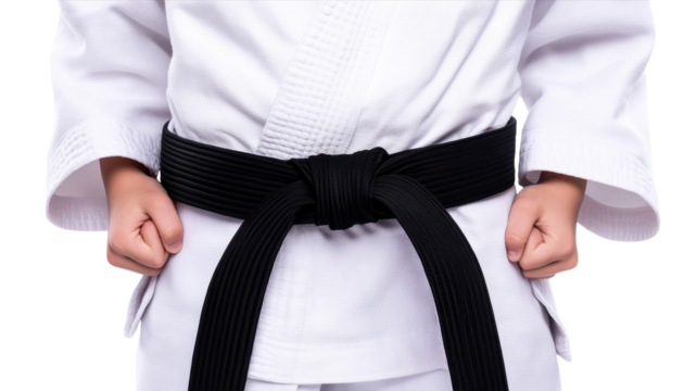 A Young Martial Artist in a Crisp White Karate Uniform Practicing Techniques and Preparing for Competition.