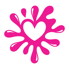 Heart Splash Logo Design for Modern Branding.
