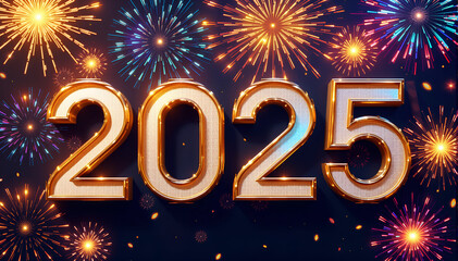 2025 happy new year celebration design photo