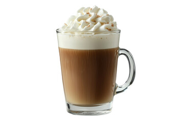 Coffee with Whipped Cream isolated on PNG Transparent Background