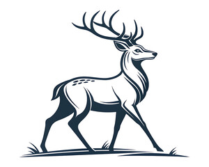 Fototapeta premium silhouette of deer