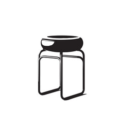 Stool Seat silhouette vector illustration