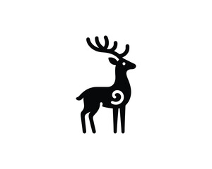 Reindeer logo design vector template