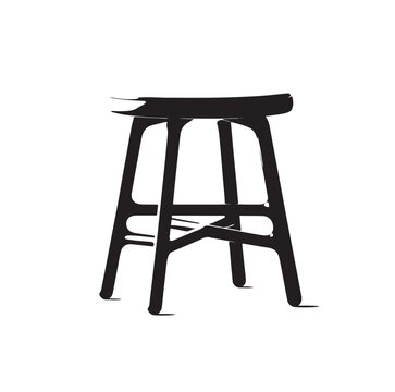recommend clip art: Stool Seat silhouette vector illustration