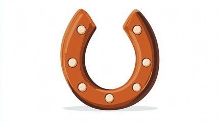 Modern Isolated Horseshoe Vector Illustration for Professional Use